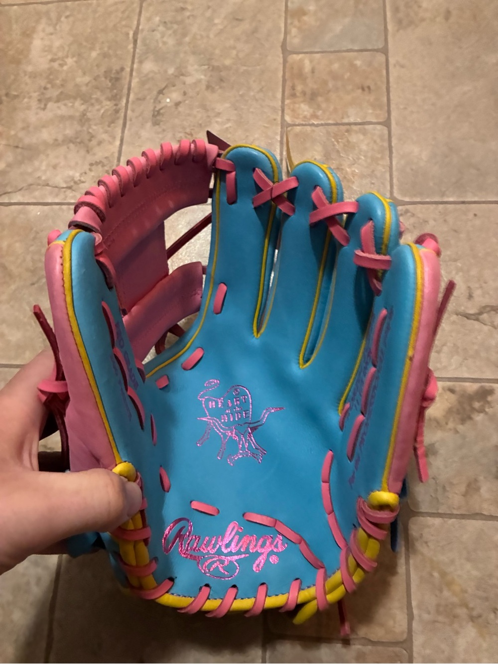 Rawlings Blue and Pink Heart of the Hide Baseball Glove - Spring 2026 - NEW 💫 - Picture 9 of 9